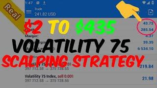 $2 to $435: The Volatility 75 Index Scalping Strategy That You Need to Know for Small Account Growth