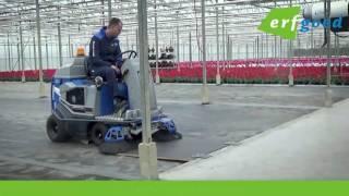 Special sweep and vacuum cleaning machine for ErfGoedFloor