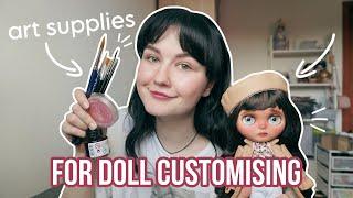 Art supplies for doll customising, new Blythe doll, book haul