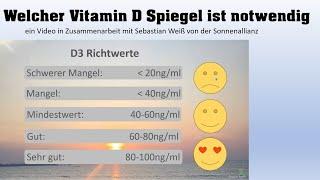 Welcher Vitamin D Spiegel wird empfohlen?