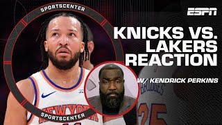 Knicks vs. Lakers Reaction: Perk calls for KAT to stand up if Brunson misses time | SportsCenter