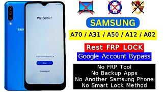 Samsung A31/A70/A50/A12/A02 Frp Bypass New Security Update 2024 | Android 12 Google Account Unlock