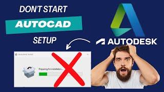 Autodesk AutoCAD installation not starting. don't start autocad setup
