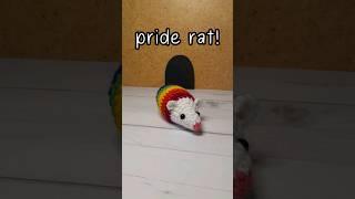 Pride Rat Plushie  #rat #pride #crochet #plushie #lgbt #amigurumi #art #animals #makeitwithmichaels