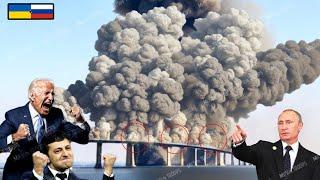 THE CRIMEA BRIDGE IS LOST FOREVER! US Drone Swarm Burns 990 Tons of Russian Ammunition!