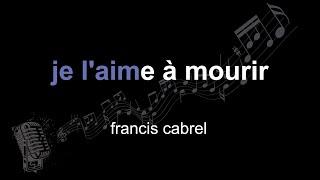 francis cabrel | je l'aime à mourir | lyrics | paroles | letra |