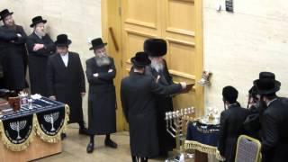 EXCLUSIVE VIDEO - Belz Rebbe 2nd night Chanukah 5775 (2014) 1 of 18