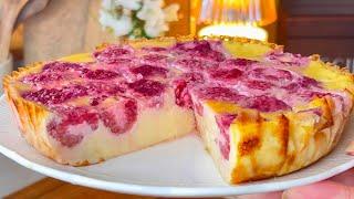 Raspberry Dessert: 4 ingredients / NO FLOUR, NO GLUTEN