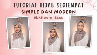 Tutorial Hijab SegiEmpat Simple dan Modern Look 