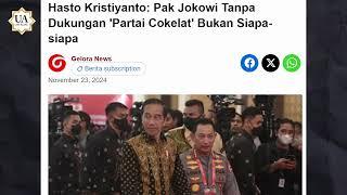 Hasto...!! Tanpa Partai Coklat, Jokowi Bukan Siapa-Siapa. Netizens; Orang dari Gorong-Gorong...?!