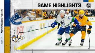 Canucks @ Predators 1/18/22 | NHL Highlights