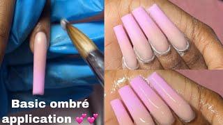 Beginner ombré nails | beginner nail tutorial | acrylic nail tutorial