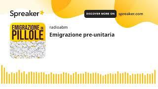 Emigrazione pre-unitaria