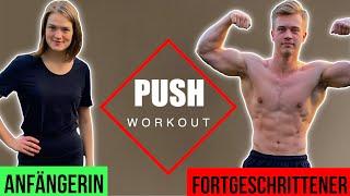 Push Workout für Anfänger und Fortgeschrittene |mit Kurzhanteln|