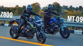 Yamaha MT 09 vs Kawasaki Z800 | Smoke kar dala!