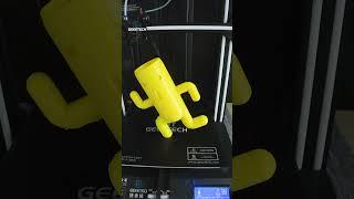 Geeetech 3D printing of cheer up cactus by A20 3D printer with yellow pla