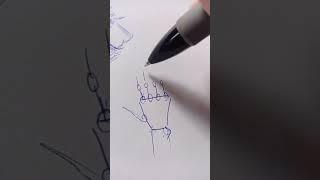 TRUCO PARA CÓMO DIBUJAR MANOS  #art #tutorial #drawing #artshorts #artist #comodibujar #shorts