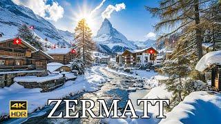 ZERMATT ️Winter Wonderland in Zermatt, Switzerland: A Snowy Adventure in the Swiss Alps 4K️
