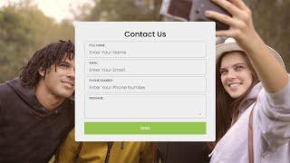 Responsive Contact Us Page in HTML and CSS | Responsive Web Page Design using HTML and CSS