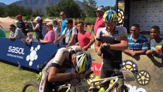 DTM-champ Timo Scheider finishing in 43rd position at 2015 ABSA Cape Epic Stage 6