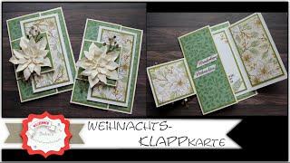 Weihnachtskarte basteln - besondere Kartenform - Stampin´Up! - Anleitung - Weihnachtsstern - einfach