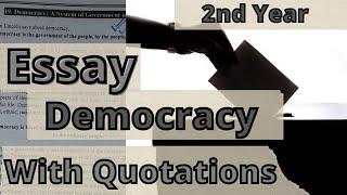 Essay Democracy ||A System Of Goverment In Pakistan ||With Quotations ||2nd Year