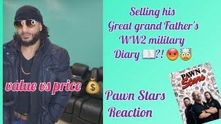 man wants to sell his Great grand Father's diary on pawn stars here's my reaction. value vs price