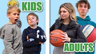 Adults vs. Kids TRICK SHOT CHALLENGE!