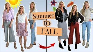 5 EASY Ways to Transition from Summer to FALL! Outfit Ideas Autumn 2021 | Over 50!