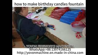 how to label and pack birthday candles fountain fireworks
