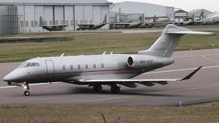 VistaJet Bombardier Challenger 350 9H-VCP at Cambridge Airport