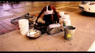 Street Drummer in Downtown Miami - Street Musician