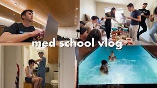 Med school vlog endocrine block week 2   (studying, haircuts, morning runs, hot tubbing)