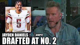 Jayden Daniels drafted at No. 2 by the Commanders | Pat McAfee Draft Spectacular