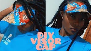 DIY simple VISOR CAP| How I made my ankara visor cap | Easy to make.