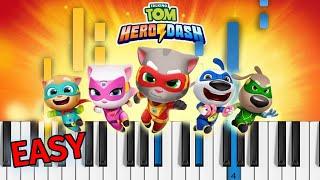 Talking Tom Hero Dash - Main Menu Theme - EASY Piano Tutorial