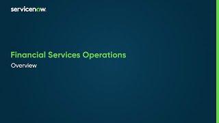 Financial Services Operations | Overview