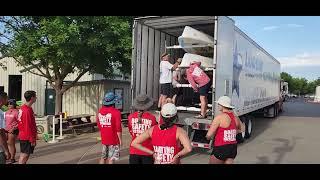 Unloading the new RS Zest Sailboats at the Sacramento State Aquatic Center. Teamwork at its finest!