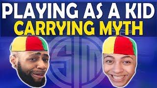 DAEQUAN PLAYS AS A KID AND CARRIES MYTH - (Fortnite Battle Royale)
