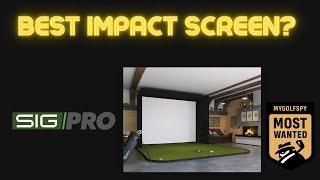 Why MYGOLFSPY named the SIGPRO Premium Screen as the "Best Golf Simulator Screen"