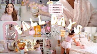 FALL DAYS IN MY LIFE  | DIY Starbucks Drinks & Pastries, Productivity, Morning Routine, workout