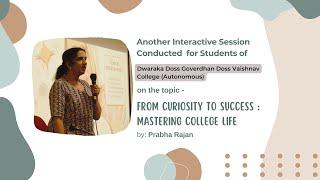 Motivational Session in DGV College | Elysian Inspires | Prabha Rajan