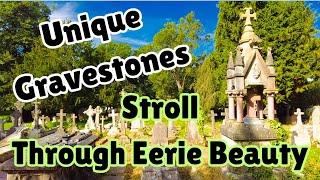 Exploring The Eerie Beauty Of Unique Grave Stones In A Graveyard Stroll
