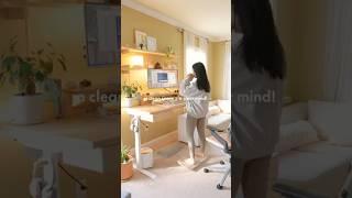 a clear space leads to a clear mind  work from home morning ritual #shorts #asmr #morningroutine