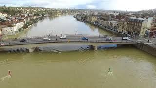 Vidéo de la crue de janvier 2018 à Corbeil-Essonnes #Drone