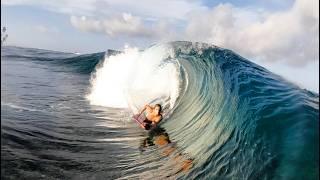 GLASSY SHALLOW PITS AT TEAHUPOO & MORE // TAHITI SESSIONS //  #bodyboarding