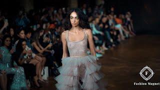 Paris Fashion Week model catwalking in slow motion part 12 Glitter Dress