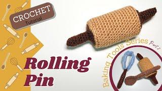 How to CROCHET a Rolling Pin | Crochet baking tools | HOOKED ON YARN