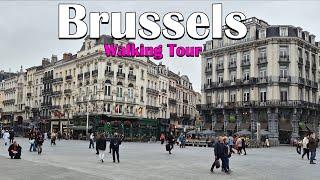 Brussels,  BELGIUM - Walking Tour 4K - Walk in Brussels - October 2024