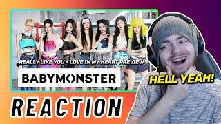 BABYMONSTER DRIP PREVIEW - Really Like You + Love In My Heart | REACTION